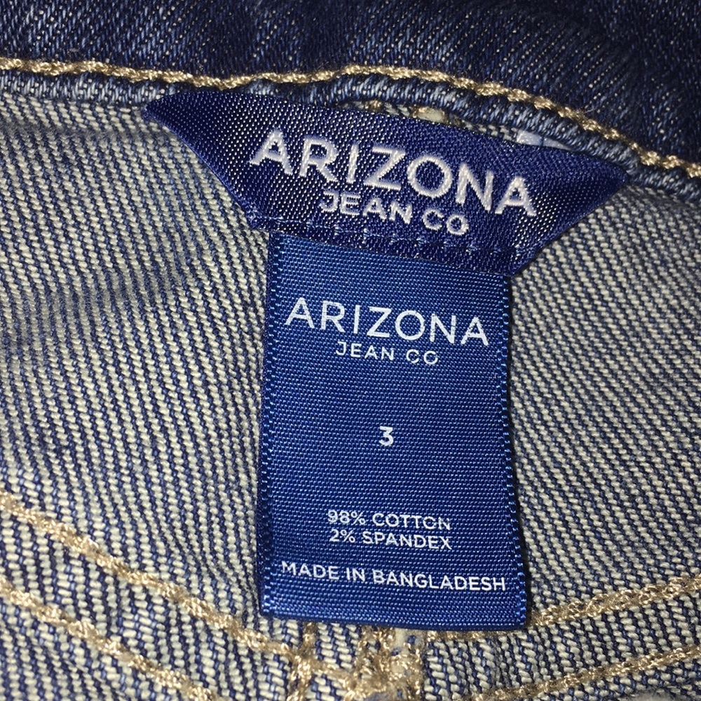 Arizona Co Distressed Denim Skirt Size 3 - Picture 2 of 3